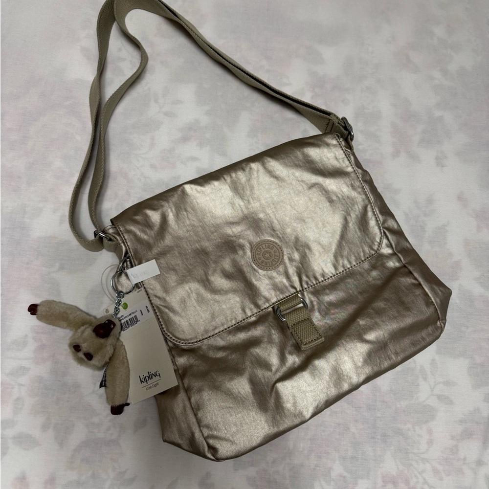 Kipling Gleaming Gold Metallic  Crossbody Bag